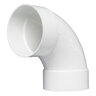 NDS PVC S&D Long Turn 90 Deg. Elbow HUB x HUB White 4 in.