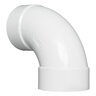 NDS PVC S&D Long Turn 90 Deg. Elbow HUB x HUB White 4 in.