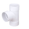 NDS Sanitary Tee White PVC 8 in. Hub x Hub x Hub