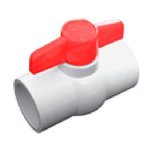 MIP Ball Valve White PVC T x T 2 in. NSF