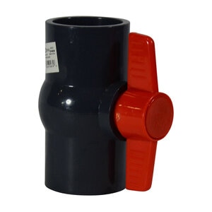 NDS Gray MIP Ball Valve Slip x Slip 150 PSI 2 in. Sch 40 PVC