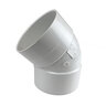 NDS PVC S&D 45 Deg. Elbow HUB x HUB White 8 in.