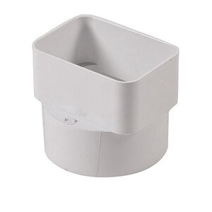 Nds PVC S&D Offset Downspout Adapter White 4 in. X 6 in. X 6 in. (Fits 6 in. Pipe)