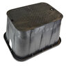 NDS Pro-Spec Series Black Valve Box w/ Black Bolt-Down Cover ICV Rectangle 14 in. x 19 in.