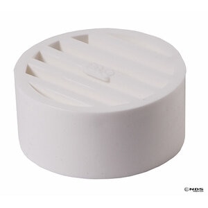 NDS Drain Grate Round (S&D SPT) PVC White 4 in.