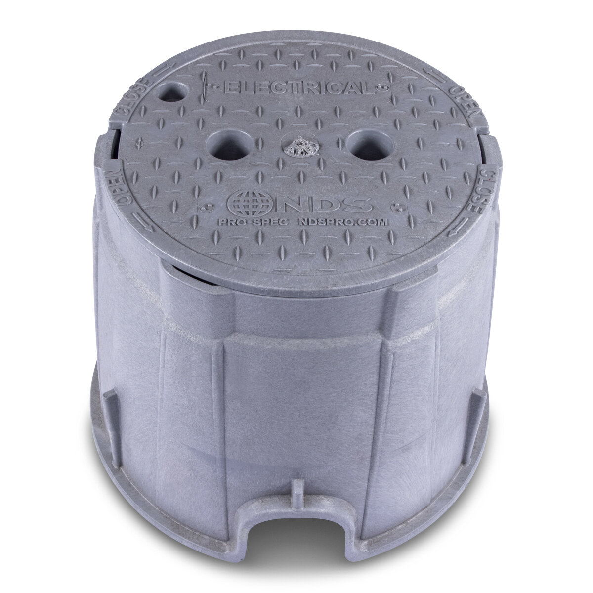 NDS Pro-Spec Electric Box CVR Gray Box/Gray Cover 10 in. Round | SiteOne US
