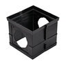 NDS Riser 12 in. x 12 in. Black w/ 2 Openings
