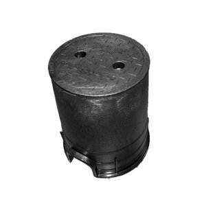NDS Valve Box & Cover Reclaimed Black Round 6 in.