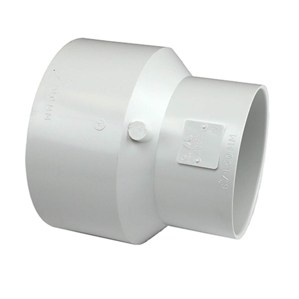 NDS PVC S&D Reducer Coupling HUB x HUB White 8 in. x 6 in | SiteOne US
