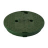 10 in. Round Cover Only Sewer Green Overlapping NDS