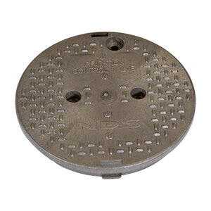 NDS Standard Valve Box Lid Round 10 in. Overlapping Brown Polyethylene ICV Lid Only