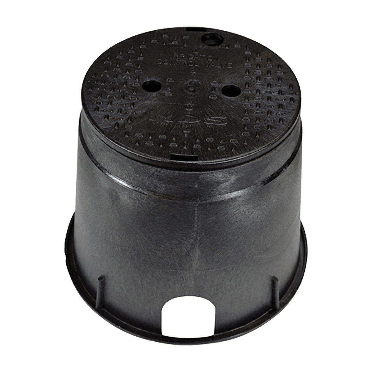 10 in. Black Round Box, Round Overlapping Cover - ICV | SiteOne US