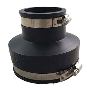 8 x 6 CI / PVC Flexible Rubber Coupling W/ SS Clamps NDS