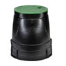 NDS Snap-In Box & Cover Black Body Round w/ Overlapping Green Lid 6 in.