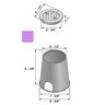 NDS Standard Valve Box Round 6 in. Purple Box/Purple Lid Overlapping RW