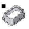 NDS Standard-Series Valve Box Extension Body (only) Jumbo Rectangle 13 in. x 20 in. x 6 in.H Black