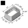 NDS Standard Valve Box Extension Body (only) Rectangle 14 in. x 19 in. x 6 in. Black