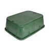 NDS Standard Valve Box Tapered Rectangle 14 in. x 19 in. x 6 in.H Green Box/Green Lid Overlapping ICV