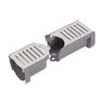 NDS Spee-D Contour Channel Drain Kit with Start and End Sections, Two Channels with Gray Grates