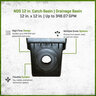 NDS Square Catch Basin Kit Black With Grate, 2 Outlets & Plug 12 in.