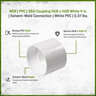 NDS PVC S&D Coupling HUB x HUB White 4 in.