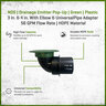 NDS Drainage Emitter Pop-Up Green Plastic 3 in. & 4in. With Elbow & Universal Pipe Adapter