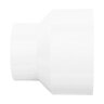 NDS PVC S&D Reducer Coupling HUB x HUB White 4 in. x 6 in.
