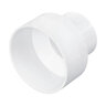 NDS PVC S&D Reducer Coupling HUB x HUB White 4 in. x 6 in.