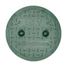 NDS Standard Valve Box Lid Round 6 in. Green Overlapping ICV