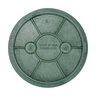 NDS Standard Valve Box Lid Round 6 in. Green Overlapping ICV