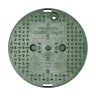 NDS Standard Valve Box Lid Round 10 in. Overlapping Green Polyethylene ICV Lid Only