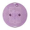 NDS Standard Valve Box Round 10 in. Purple Box/Purple Lid Overlapping RW