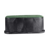 NDS Standard Valve Box Extension Rectangle 14 in. x 19 in. x 6 in. Black Box/Green Lid Overlapping ICV