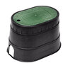 NDS Residential Valve Box Oval 8 in. x 12 in. x 10 in.H Black Box Box/Green Lid Drop-in CV