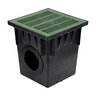 NDS Drain Grate Square Polyolefin Green 18 in.