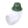 NDS Drain Grate Round Atrium Polyolefin Green 6 in.