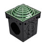 NDS Drain Grate Square Atrium Polyolefin Green 12 in.