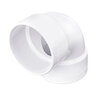 NDS PVC S&D 90 Deg. Elbow HUB x HUB White 3 in.