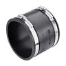 NDS PVC S&D/DWV Flexible Coupling Black 4 in. x 4 in. w/ SS Clamps