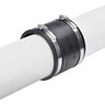NDS PVC S&D/DWV Flexible Coupling Black 4 in. x 4 in. w/ SS Clamps