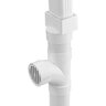 Nds PVC S&D Offset Downspout Adapter White 2 in. X 3 in. X 3 in. (Fits 3 in. Pipe)