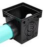 NDS Catch Basin Outlet Adapter Universal Locking Black Plastic 6 in.