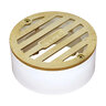 NDS Drain Grate Round Brass Satin 3 in.