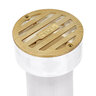 NDS Drain Grate Round Brass Satin 3 in.