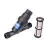 NDS Filter Pressure Regulating 30 PSI In-Line/WYE 3/4 in. MIPT Plastic Black 200 Mesh with Stainless Steel Screen & Flush Cap