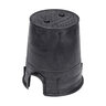 NDS Standard Valve Box Round 6 in. Black Box/Black Lid Overlapping ICV