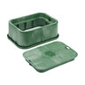NDS Standard Valve Box Extension Rectangle 14 in. x 19 in. x 6 in. Green Box/Green Lid Overlapping ICV