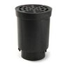 NDS Flo-Well Surface Drain Inlet w/Grate Black Plastic Fits 4 in. Sch 40 Pipe