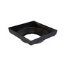 NDS 12 in. Square Catch Basin Outlet Adapter Low Profile Black Plastic