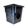 NDS Drain Basin Square Black Plastic 2-Outlet 18 in. x 18 in.